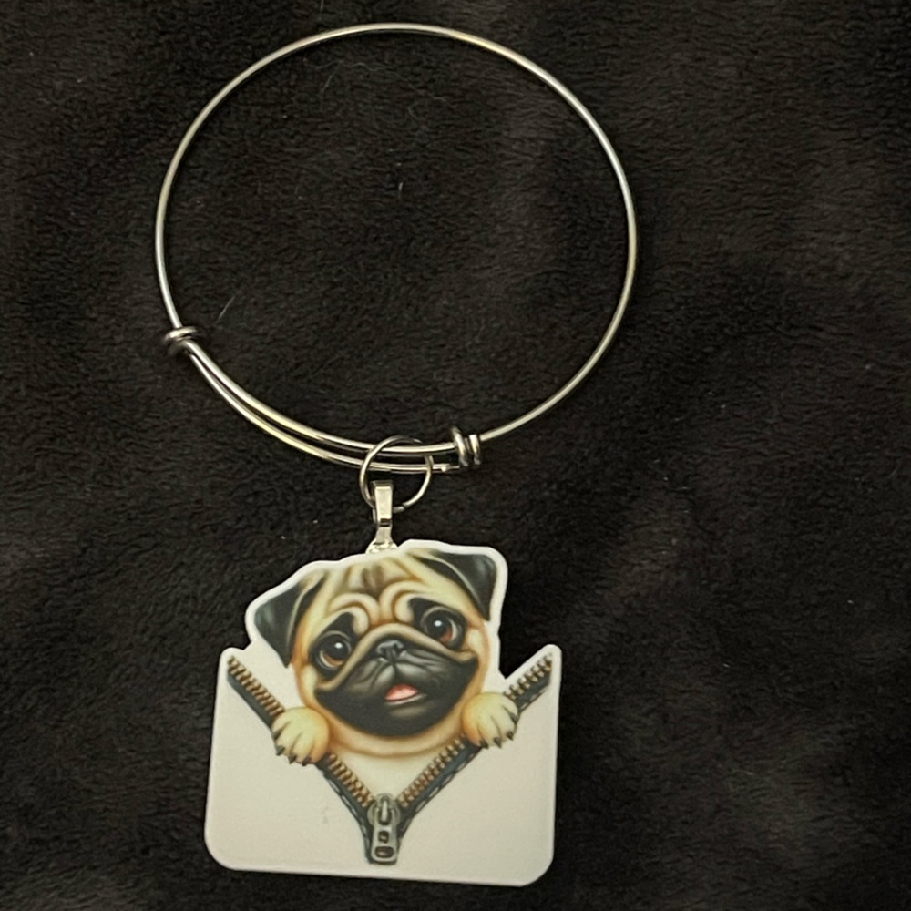Pug bracelet with Zipper Design